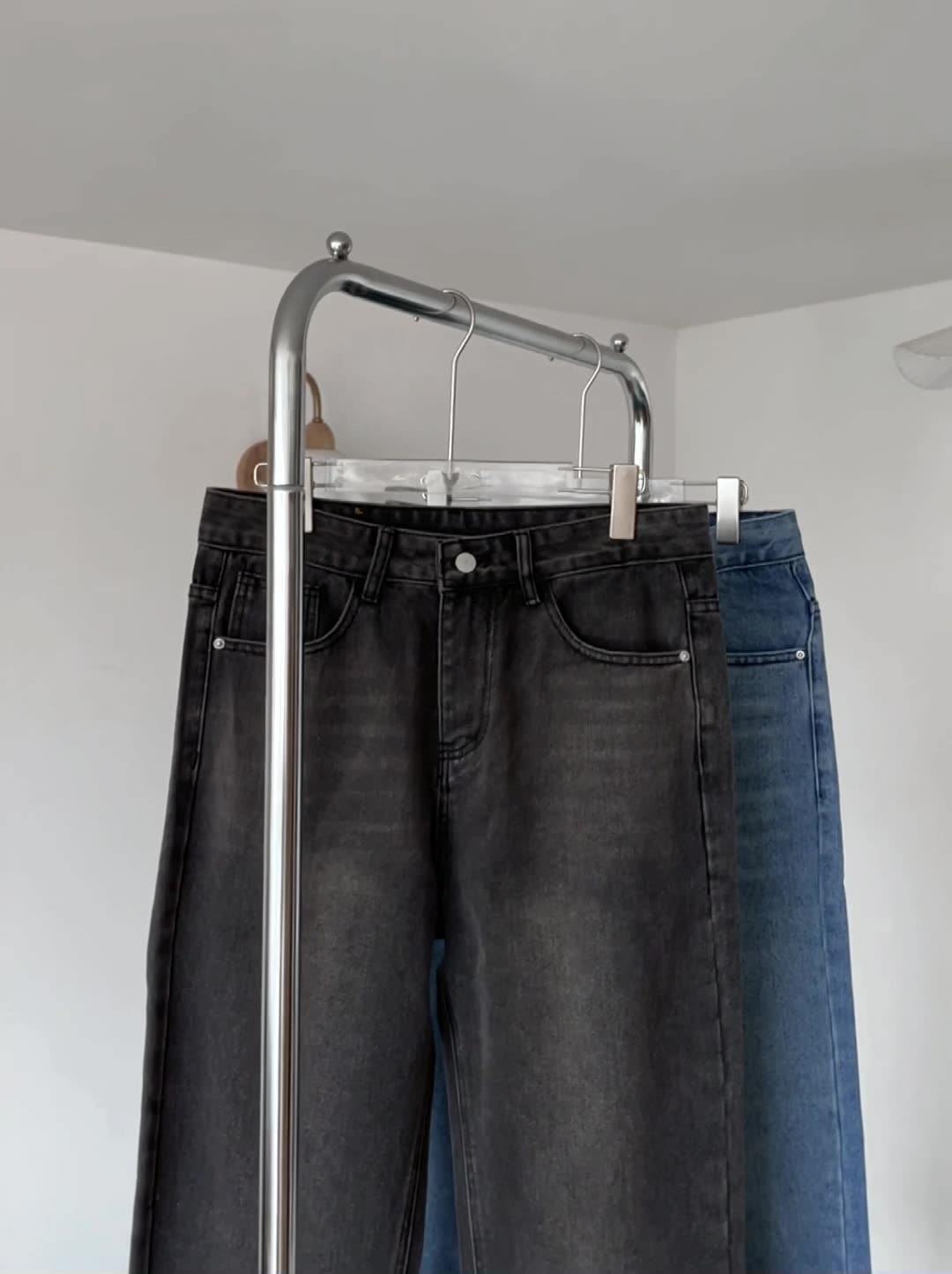 パンツ メンズ 秋 ワイド デニム ヴィンテージ ブラック トレンド シンプル