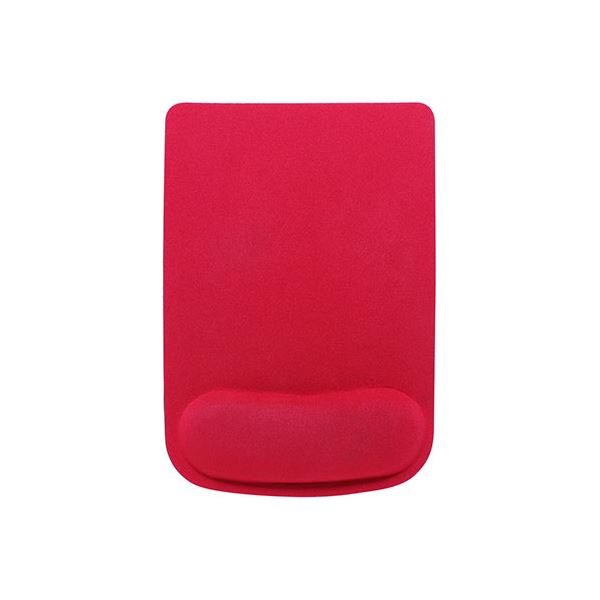 （まとめ）リストレスト付きマウスパッド レッド GZ-06/RD [x5セット]