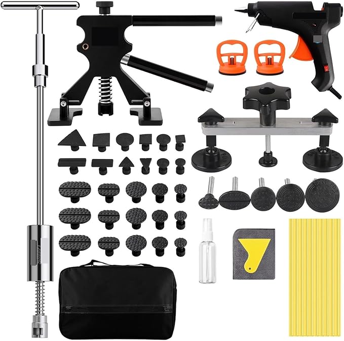 ユニバーサル車のデントリペアプーラー凹みを除去板金プラスチック吸盤引っ張り修理キット車の修理ツール