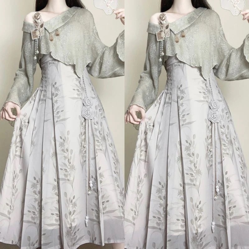 正規品デザイン寂語新韓国cos要素上着サスペンダースカートセット