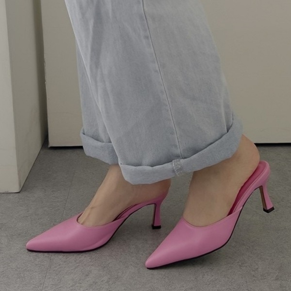 [Ninas Paris] ブーツカットラインアーバンサマーミュールスリッパ