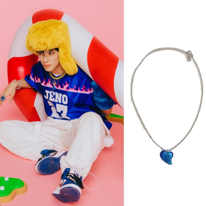 [NCTジノ着用]bluelove long necklace