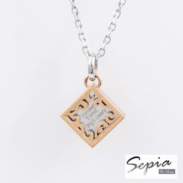 【再入荷なし　即納】ピュア メッセージ　セピア　メンズ　レディース ステンレス ペンダント ネックレス PURE MESSAGE SEPIA PMS-507 金属アレルギー対応 ノンアレルギー