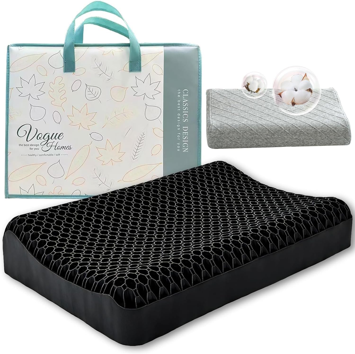 枕 首が痛くならない 睡眠 まくら ゲルクッション Pillow 低反発 ピロ 睡眠 丸洗い対応 快眠枕 通気性抜粋 TPE枕 蒸れない カバー付き 横向き寝 仰向きサポート 安眠枕