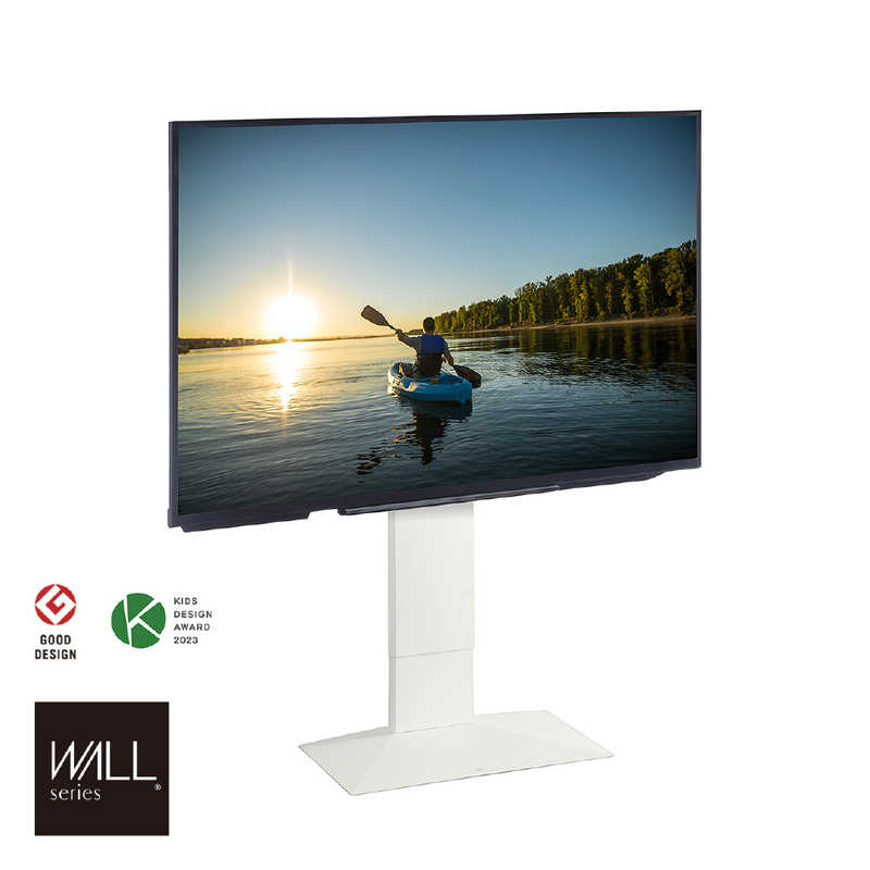 ナカムラ　32～80インチ対応 テレビスタンド WALL V3 (ロータイプ) サテンホワイト　WLTVB5111