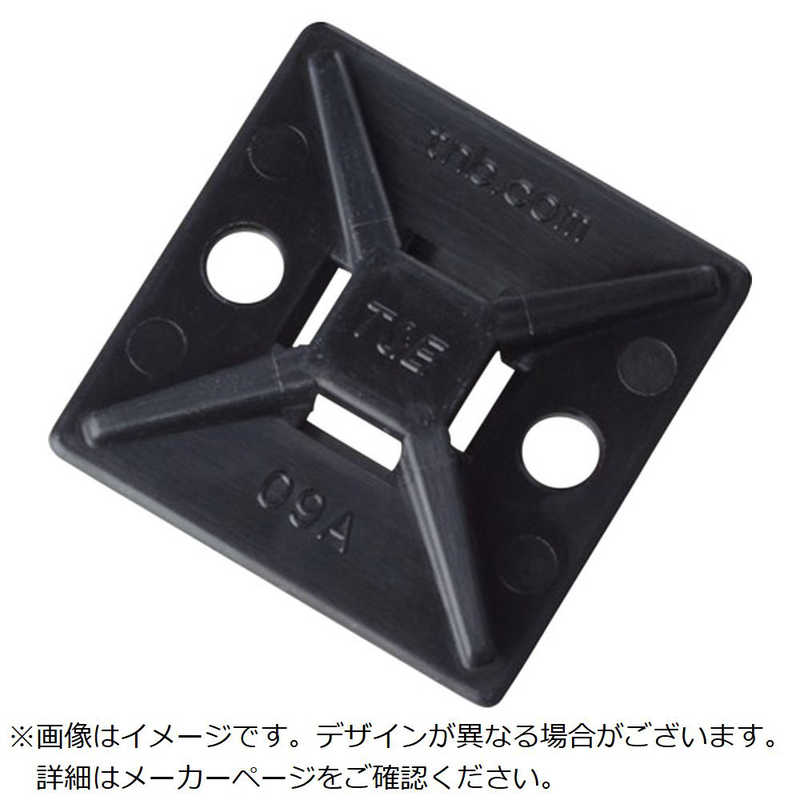 ABB　TY-Rap 結束バンド用マウントベース(ねじ/接着剤固定タイプ)2方向マウンティングベース耐候(黒色)(大袋)タイ幅最大7.6mm1000個入り　TC347X