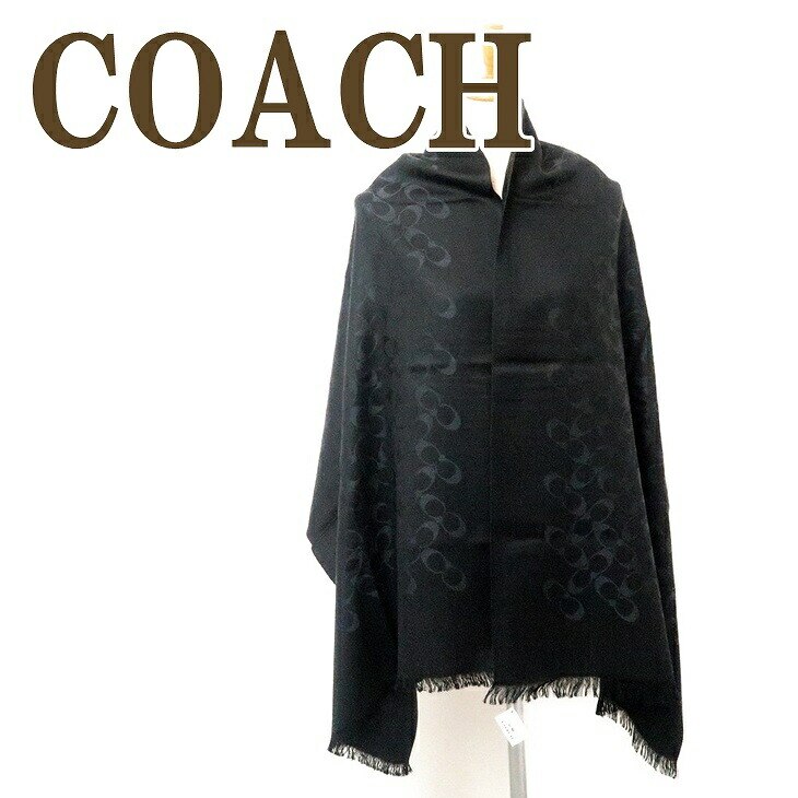 ストール レディース スカーフ シルク混 大判 ブラック黒 シグネチャー 76394BKBK