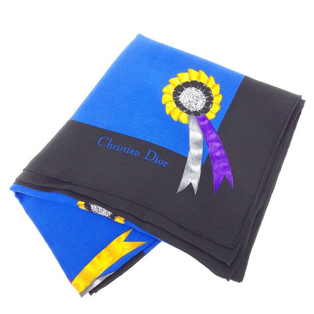 スカーフ ブルー ブラック 中古