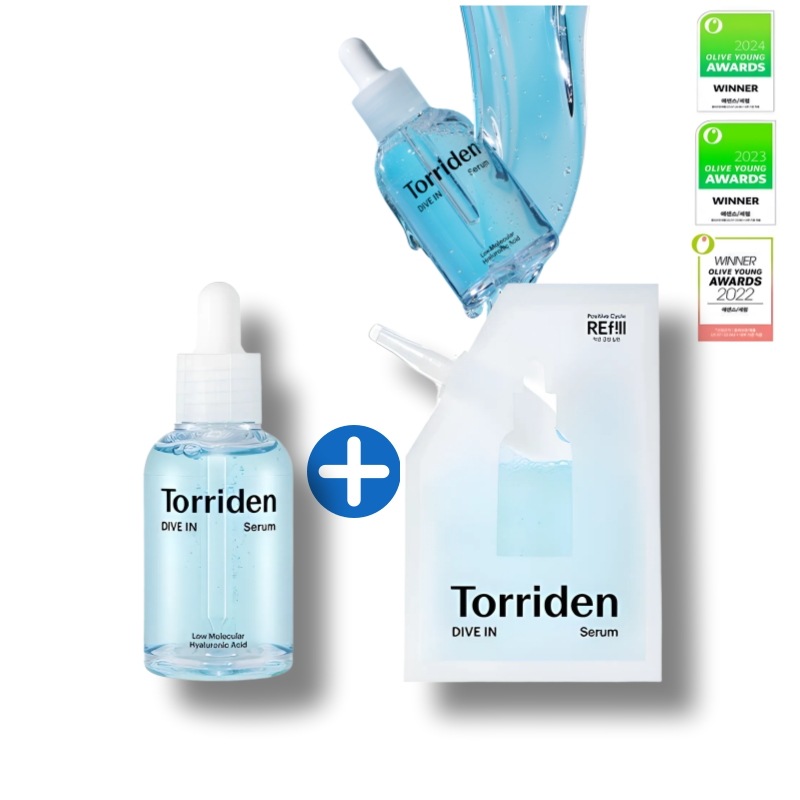 [オリーブヤング人気アイテム] ダイブイン 低分子ヒアルロン酸 セラム 50ml＋リフィル50ml 企画セット / オリーブヤング ベストセラー