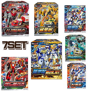 メタルカードボット S/シーズン2/7種ロボットセット/ブルーカップ トリニティ/グローバー/ギガントレックス/マッスルハイド/レッドブリッツ/シエーロ/変身ロボット/ブルーカプ·トリニティ/2024