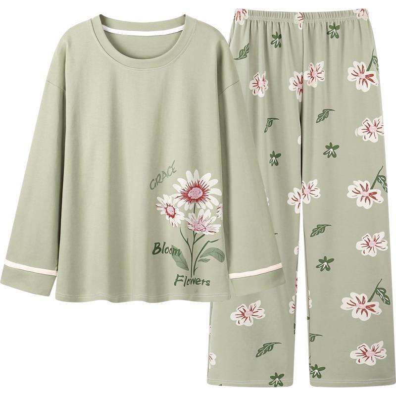 ルームウェア 部屋着 レディース 長袖 婦人 ミセス 高齢者 パジャマ 春秋 綿 プルオーバー 薄手 ホームウェア カジュアル スーツ