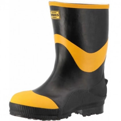 弘進ゴム 長靴(ゴム製) フェルト安全半長F型 24.0cm A0026BH