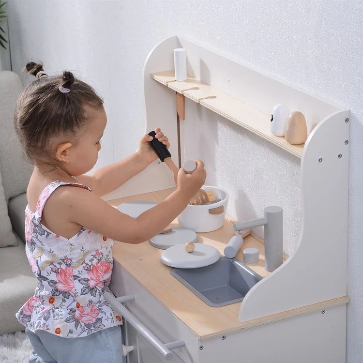 Hot!!!知育玩具 子供用 ままごとセット 木製 黒板付き 調理器具付き おままごと キッチン 誕生日 台所