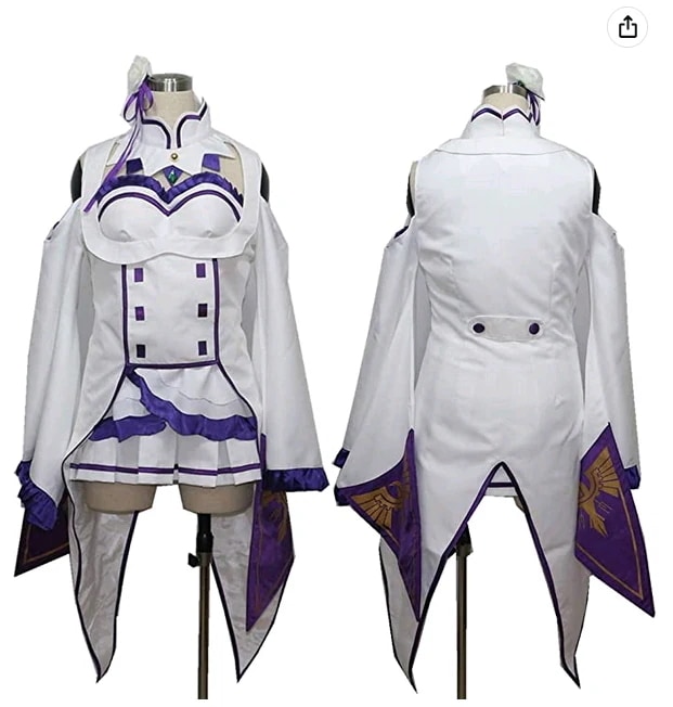 別の世界での生活を始めるエミリアコスプレコスチュームハロウィーン文化祭コスプレ