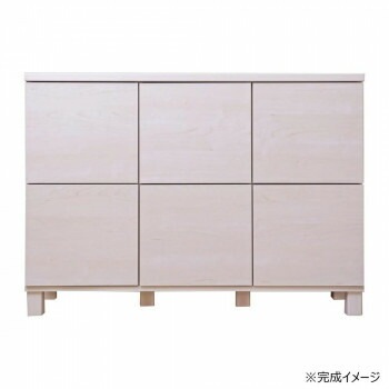 日本製組立家具 リビングボード 収納キャビネット CO-NC-8011CB ホワイト