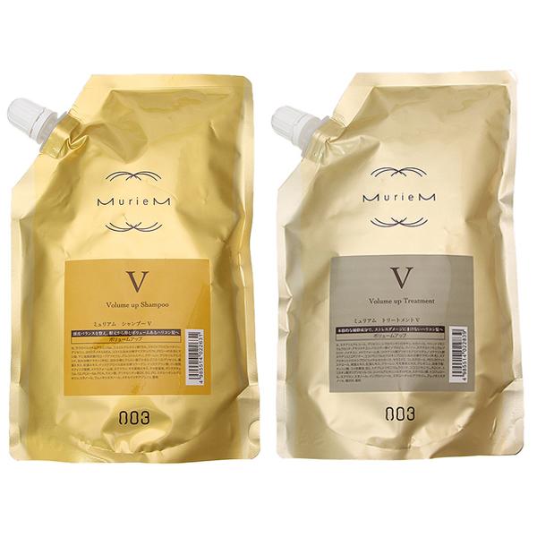 【セット】 ミュリアムゴールド シャンプーV レフィル 500mL + トリートメントV レフィル 500g