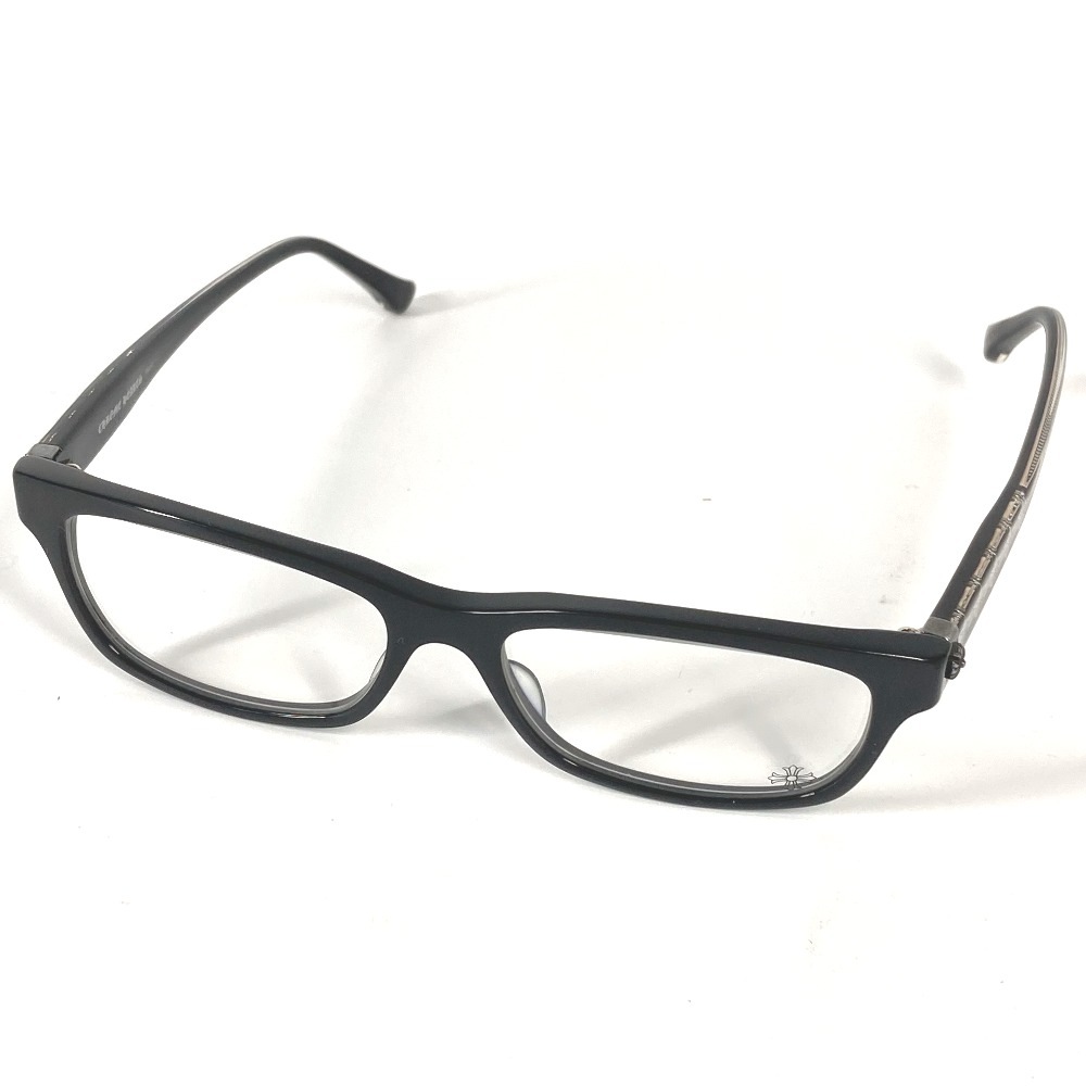 クロムハーツ眼鏡 DROP BOX クロスボール めがね メガネ アイウェア プラスチックフレーム ブラック