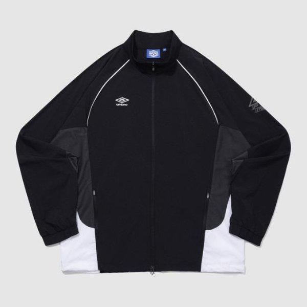 ウィンドブレーカー KQF UQ121SJK21-BLK PTR ウォーミングアップ スタンネック ウィンドブレーカージャケット BLACK