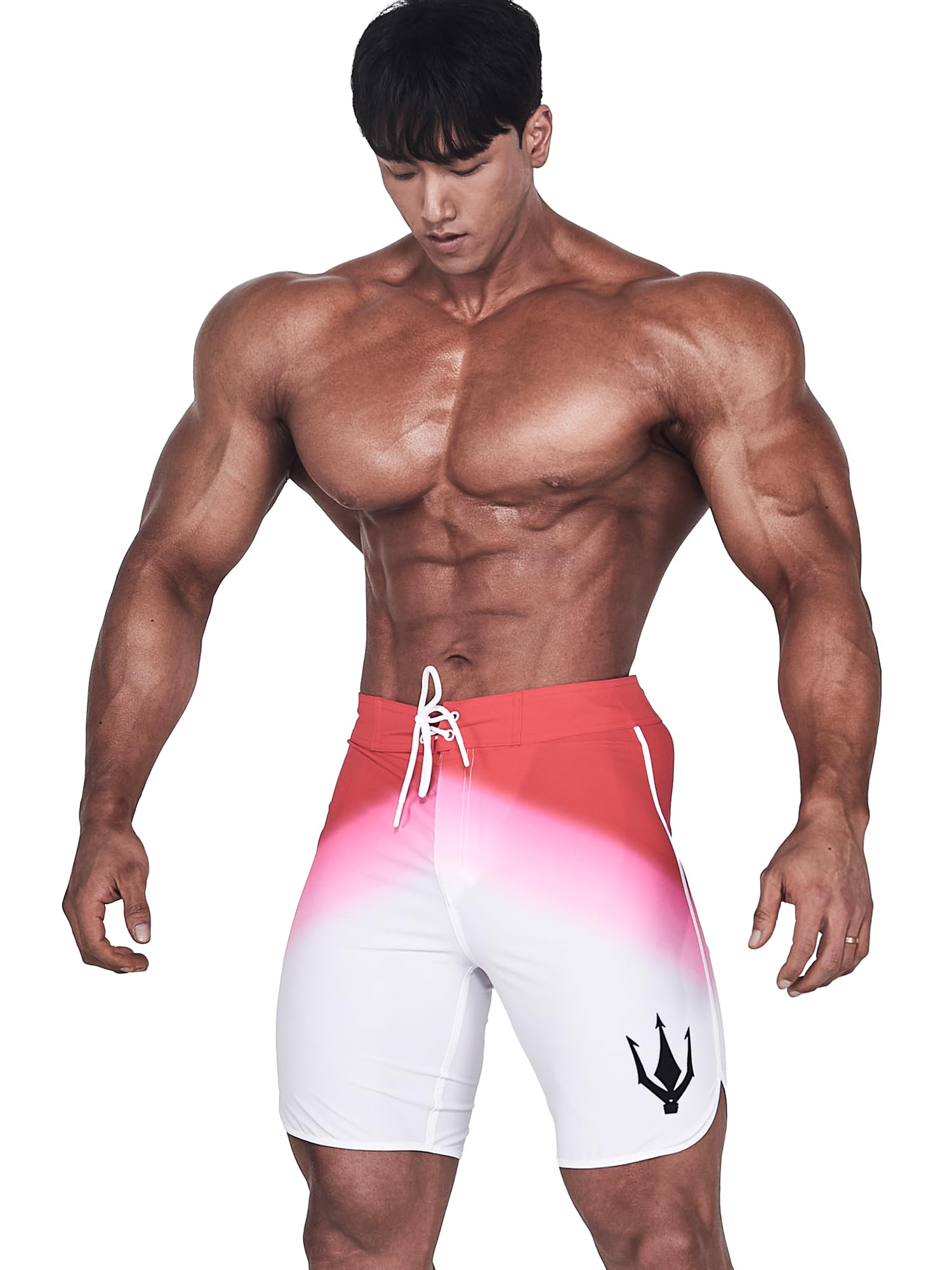 [FIED] ファイド 15インチ メンズフィジークボードショーツサーフパンツ IFBB NPC SSA (ピンク) [並行輸入品]