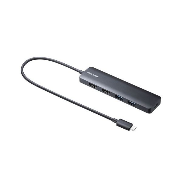 サンワサプライ USB Type-C ドッキングステーション ブラック USB-5TCHHPS22BK