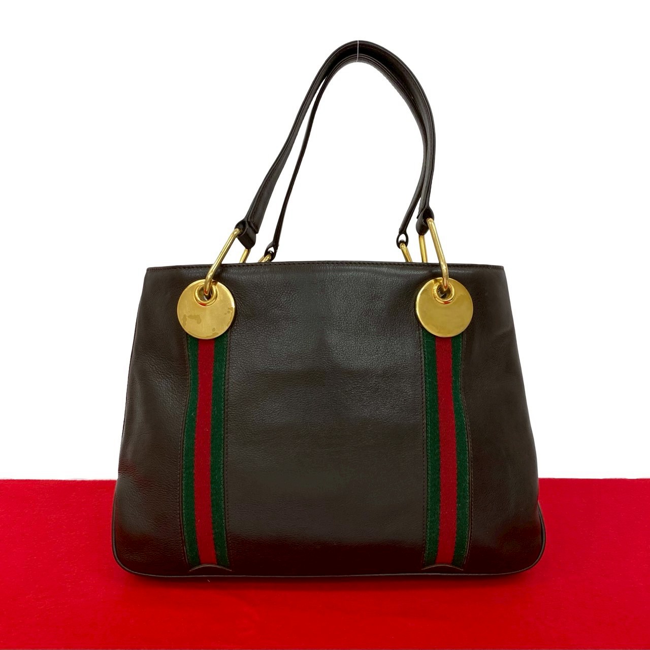 ヴィンテージ シェリーラインハンドバッグ レザー ブラウン 46312 35,815円