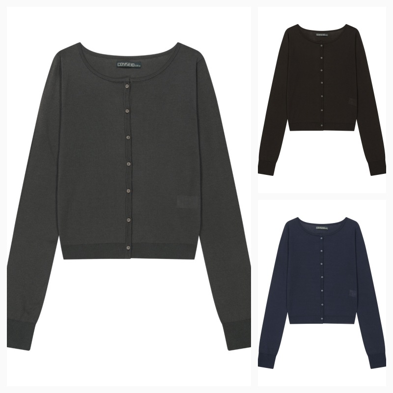 【COYSEIO】26SS 038 COLORED BUTTON CARDIGAN : 3COLORS