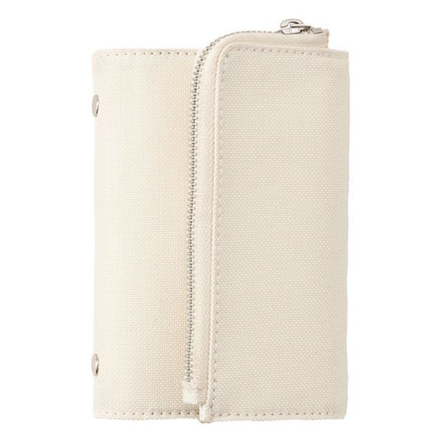 （まとめ買い）ダイゴー isshoni. ファスナーケース付き5穴バインダー マイクロ5サイズ アイボリー K1229 [x3]