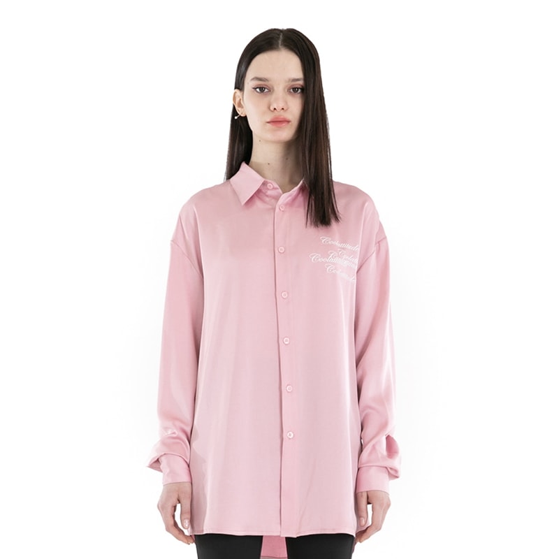 COOL ATTITUDE SATIN SHIRTS PINK