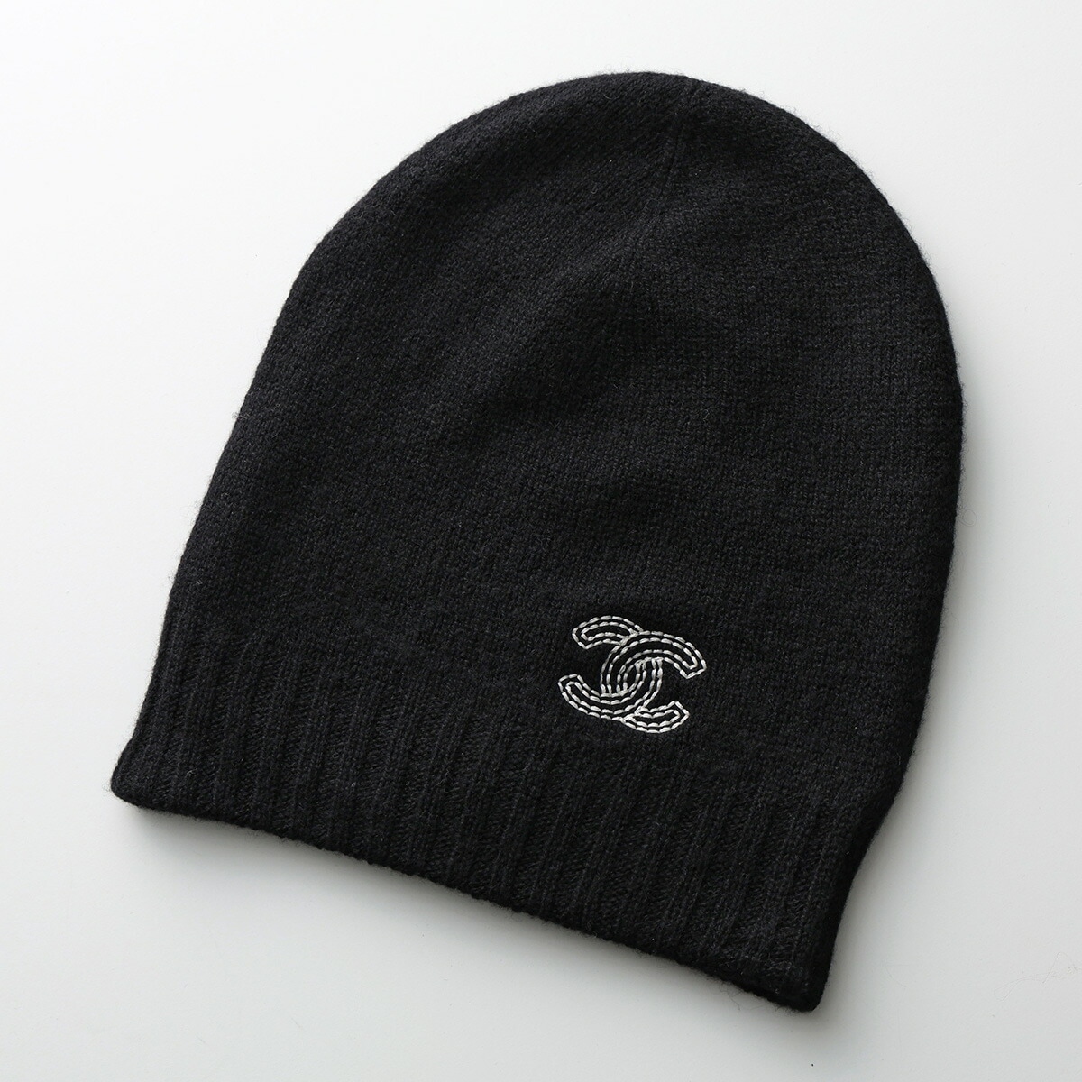 CHANEL シャネル ニット帽 AAA748 B19217 レディース カシミヤ ココマーク CCロゴ 刺繍 ビーニー ニットキャップ 帽子 94308