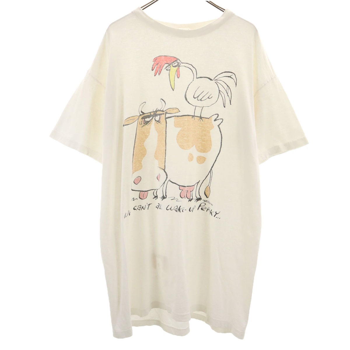 crystal mills 90s USA製 オールド 半袖 Tシャツ ONE オフホワイト レディース 古着 4,579円
