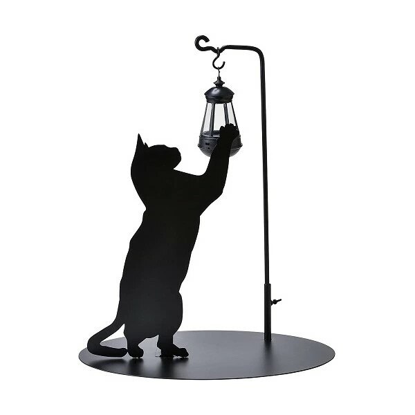 【即納】シルエットソーラーライト（キャット）セトクラフト SI-1961 猫 ねこ ネコ CAT ガーデンライト ソーラー 太陽光 光センサー エコ LED 電気