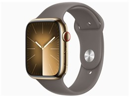 Apple Watch Series 9 GPS+Cellularモデル 45mm MRMR3J/A [ゴールドステンレススチールケース/クレイスポーツバンド S/M]