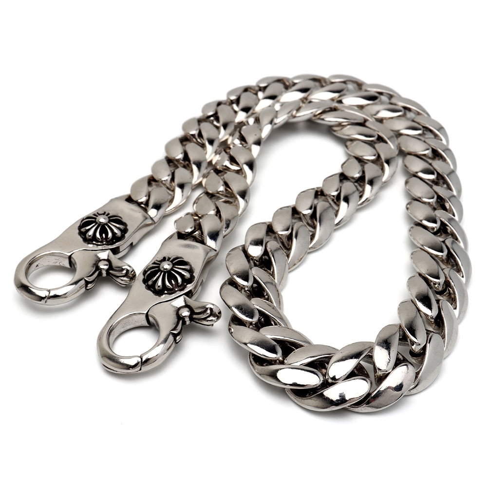 丸みを帯びた珍しいタイプの喜平ウォレットチェーン [wc086]