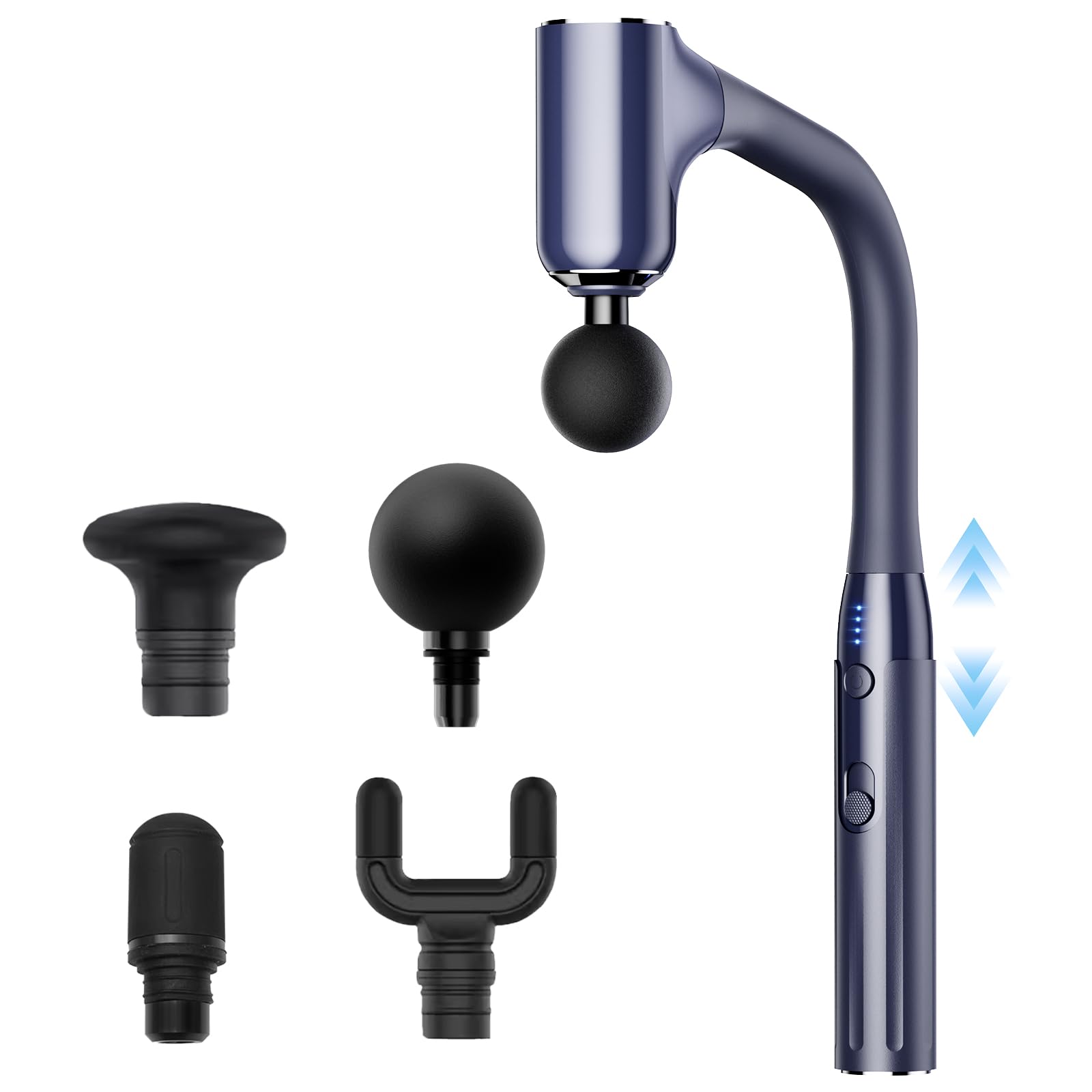 (最強の筋膜リリースガン 極限の全身解放) ハンディガン パワフル 10mm振幅 背中まで届く リリースガン (革新に無段変速 伸縮ハンドル) LIHILIS筋膜ガン Type-C急速充電 4000m