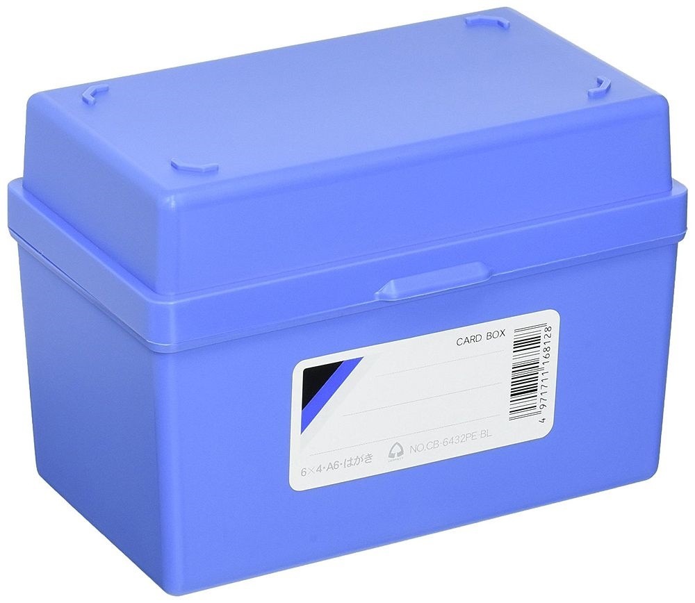 （まとめ買い）コレクト カードボックス 青 6X4/A6はがき PP製 CB-6432PE-BL [x10]
