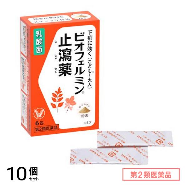 第２類医薬品 ビオフェルミン止瀉薬 6包 10個セット