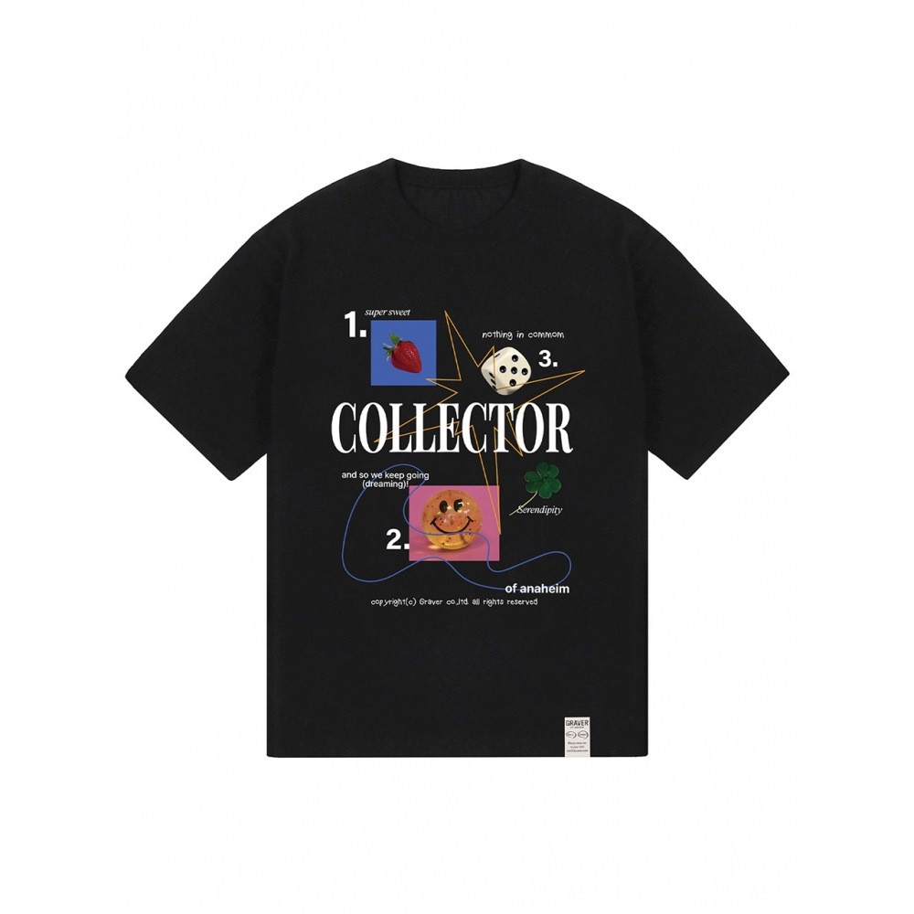 グレイバー G NO.2 コラージュショートスリーブ T シャツブラック