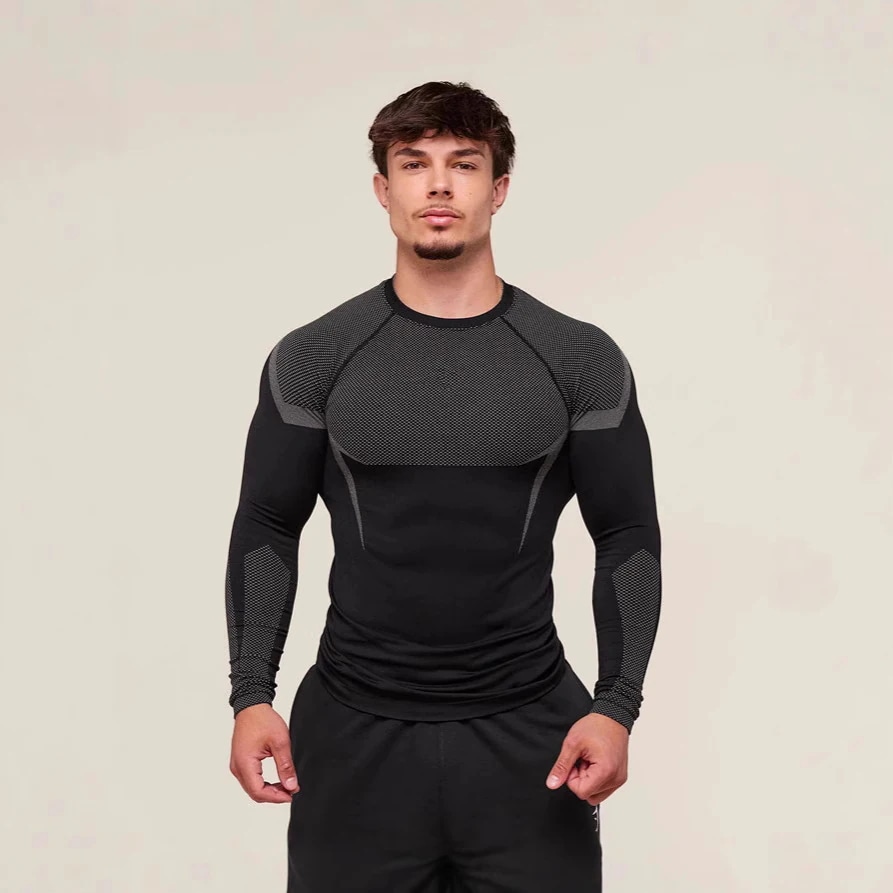 【超お得1つ買うと10個もらえる】メガ割おしゃれヨガウェア 夏の準備！ 新 筋肉 フィットネス スポーツ ランニング 長袖 Tシャツ タイト 通気性 ストレッチ ブルー ボール トレーニング プリント