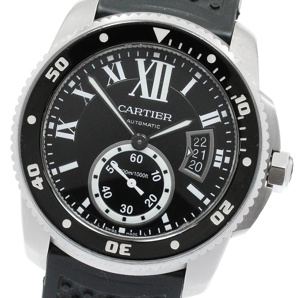カルティエ CARTIER W7100056 カリブル ドゥ カルティエ ダイバー スモールセコンド 自動巻き メンズ _892245【中古】