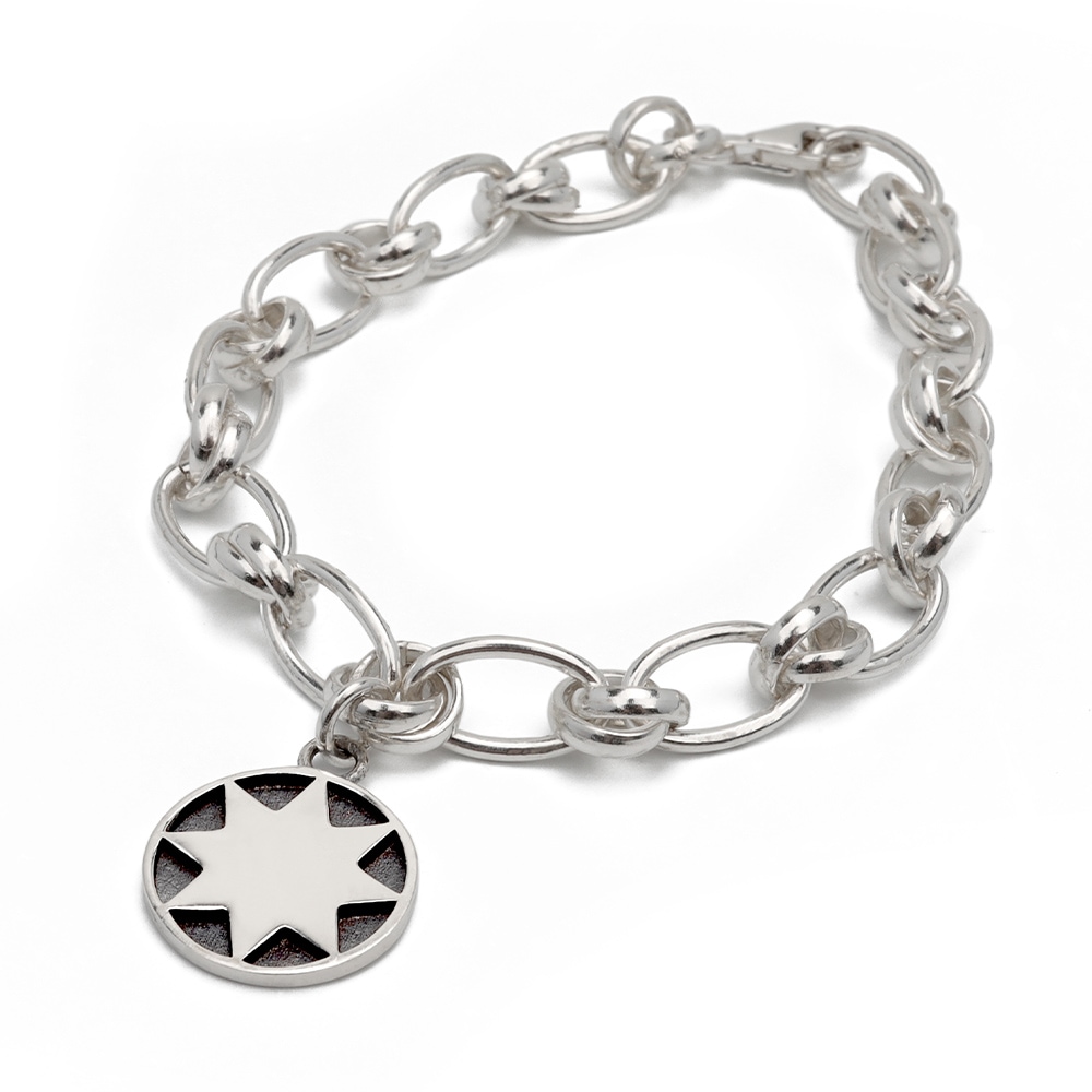 925 チャーム付 チェーンブレスレット [cb040]