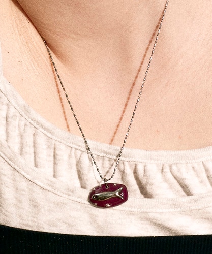 NFF minnow necklace purple ミノーネックレス パープル 韓国アクセサリー ネックレス