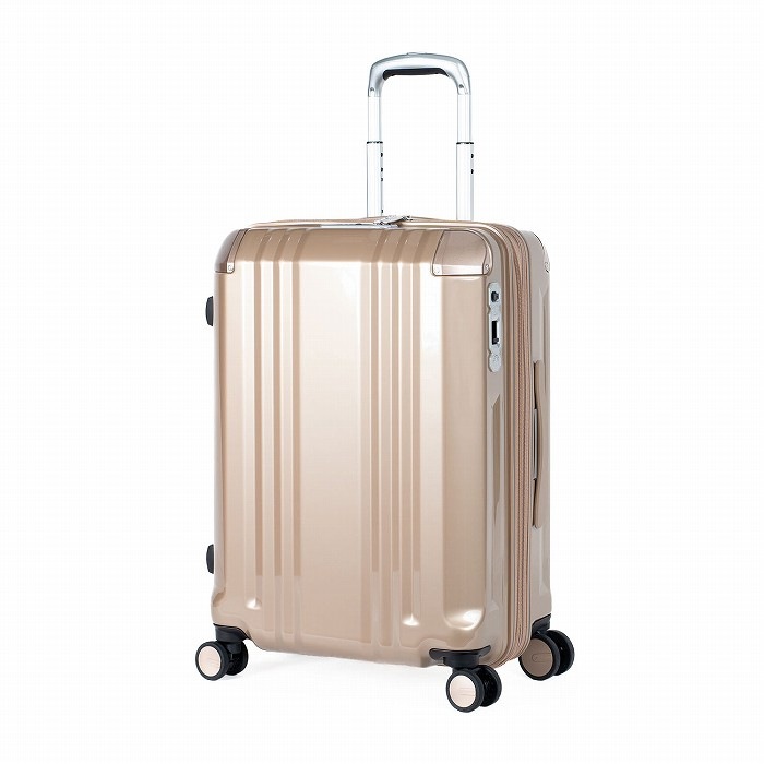 ハードキャリーケース デカかるEdge 拡張タイプ 4～6泊 52L＋8L ALI-089-22W-SG シャンパンゴールド