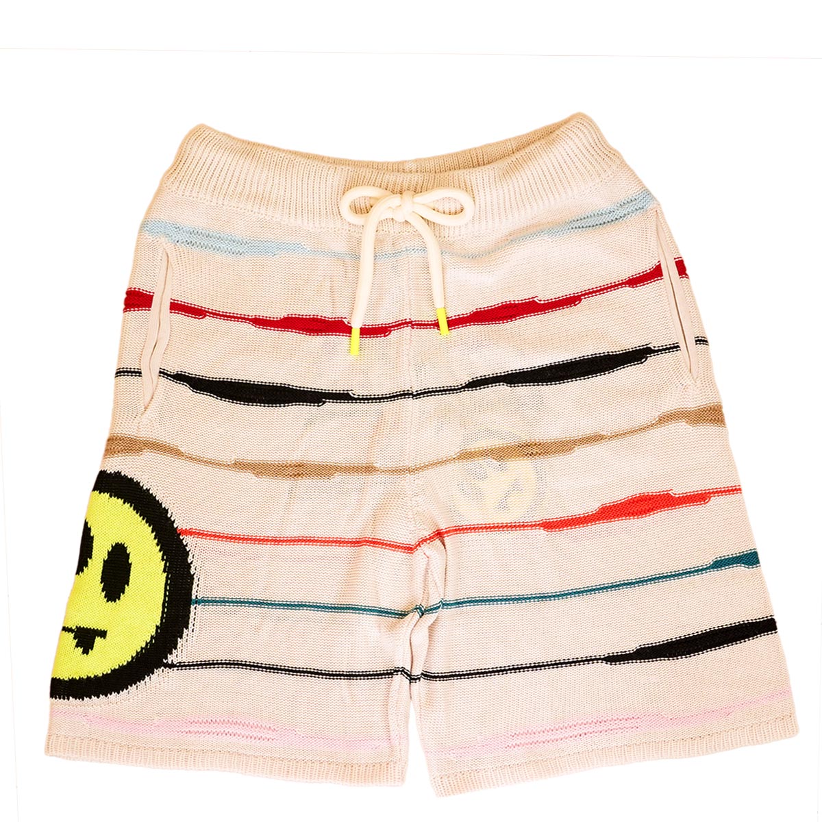 ハーフパンツ BARROW バロー バロウ 2023年春夏新作 33955 KNITWEAR SHORTS UNISEX メンズ レディース 男女兼用 サマーニット バターホワイト