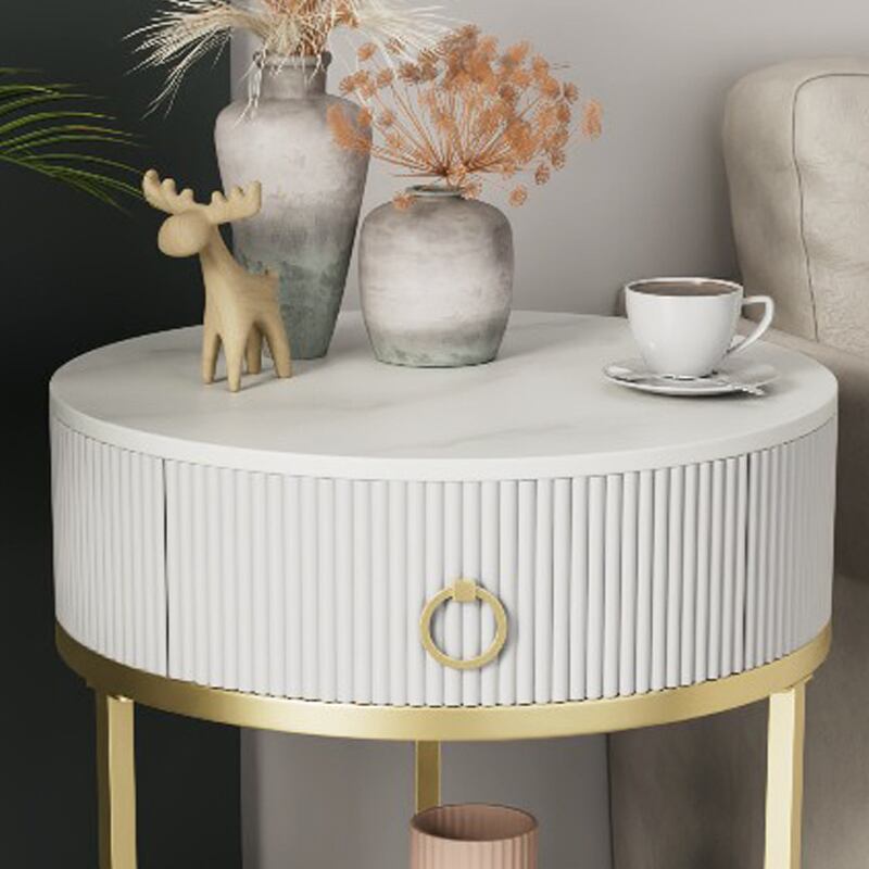 引き出し付き キャビネットテーブル シンプル モダン ラウンド コーヒーテーブル リビングルーム ソファーサイド ベッドサイド インテリア シック オフィス おしゃれ かわいい 収納 デスク 小さい