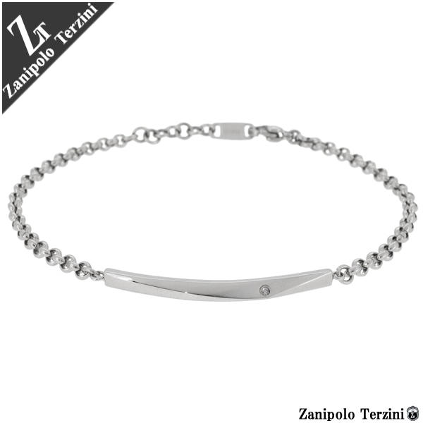 送料無料 Zanipolo Terzini ダイヤモンド プレート&チェーン