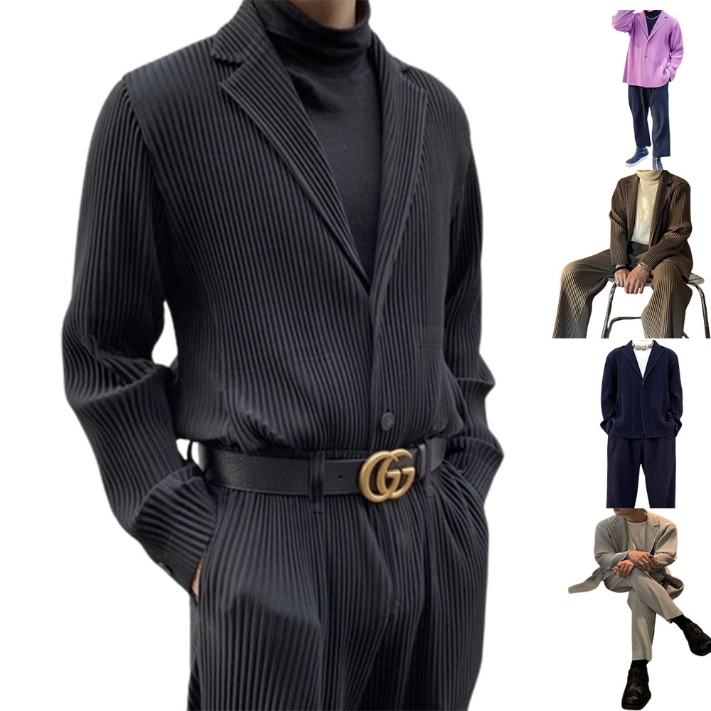 ゴルテンスーツセット スーツセット 5カラー カジュアルスーツセット 男性セットアップ W609