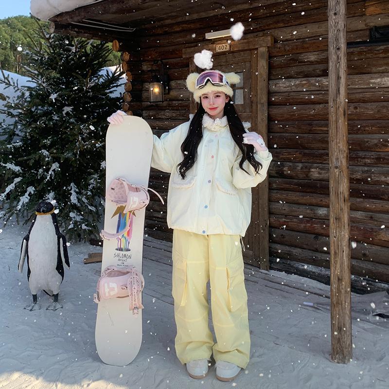 スキーウェア 2024-2025 レディース スノーボードウェア アウター ジャケット パンツ 韓国ファッション