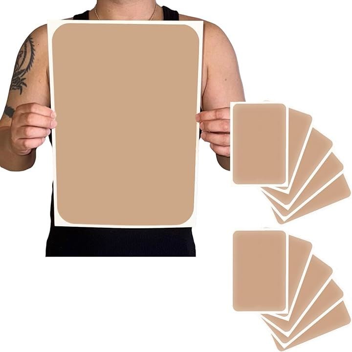 タトゥー隠し シール 刺青 入れ墨 隠す 防水テープ 特大 大判(肌色 10枚セット, B4)