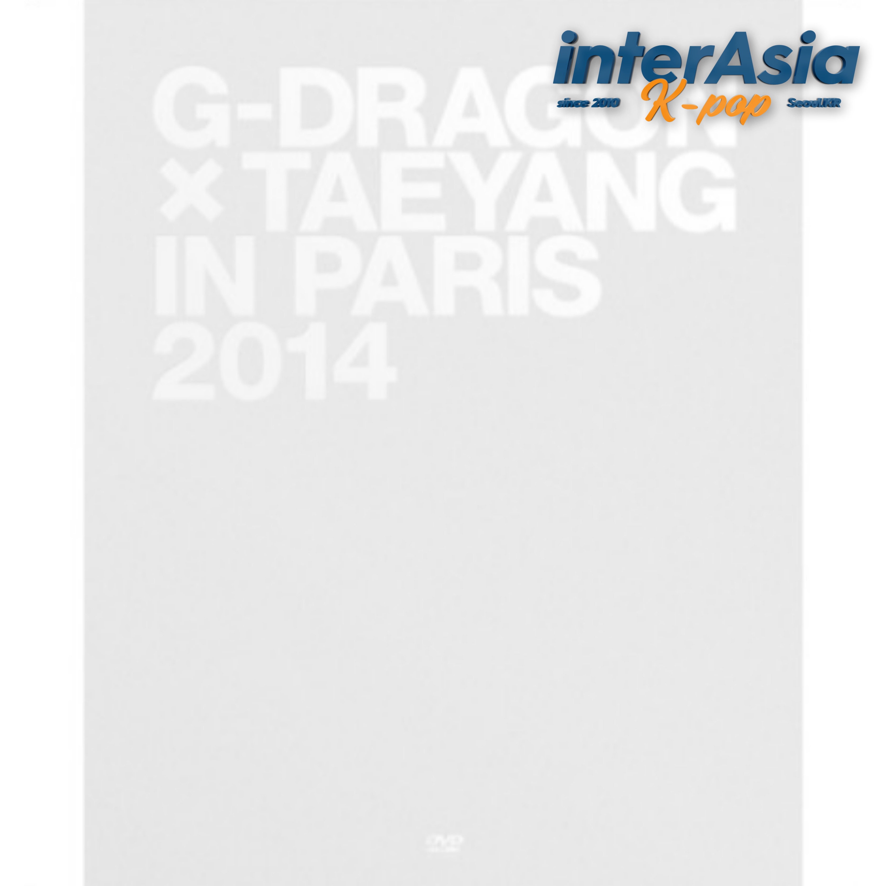 G-DRAGON X TAEYANG IN PARIS 2014 DVD