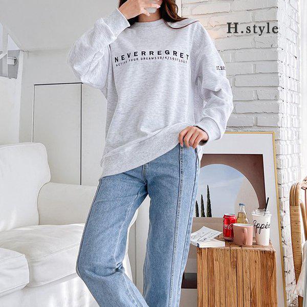 HスタイルMZネバー刺繍スウェットシャツ/22FW/トップス